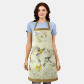 Tablier Monogramme personnalisé Jardin Oiseaux Apron (Porté)