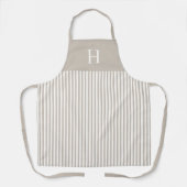 Tablier Monogramme personnalisé rayé (Recto)