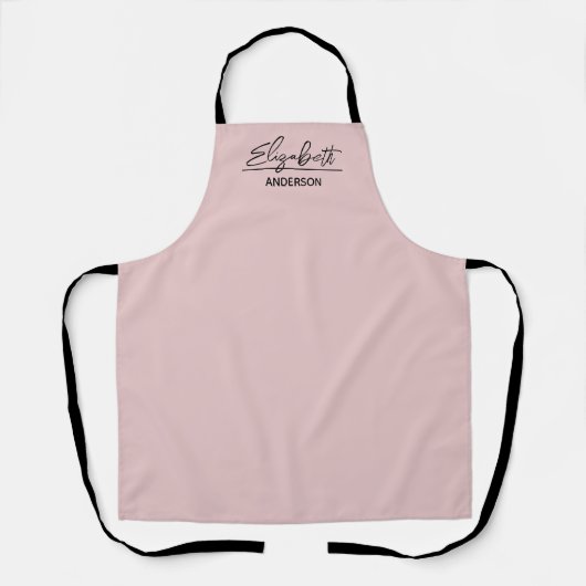 Tablier Monogramme personnel simple rose vif (Recto)