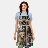 Tablier Monogramme photo Empreinte de patte noir (Porté)