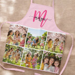 Tablier Monogramme photo rose chaud<br><div class="desc">Ajoutez une pop de personnalité à votre cuisine avec ce Monogram Hot Pink Photo Collage Apron! Doté d'un arrière - plan rose chaud audacieux, de détails monogrammes élégants et d'espace pour vos photos préférées, cet tablier personnalisé est parfait pour la cuisine, la cuisson ou l'artisanat dans le style. Qu’il s’agisse...</div>