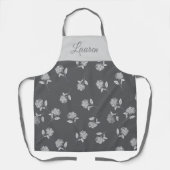 Tablier Monogramme Prune Chaud Fleur Botanique Intemporell (Recto)
