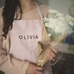 Tablier Monogramme rose et nom personnalisé | Personnalisé<br><div class="desc">Cuisinez, faites cuire ou grillez avec élégance avec ce tablier personnalisé ! Doté d'un design rose pastel chic avec un monogramme et un nom personnalisables, cet espace est à la fois pratique et à la mode. Parfait pour les cuisiniers, boulangers ou grillards, il offre une couverture complète et des sangles...</div>