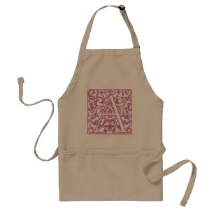 Tablier Monogramme rose filigrane