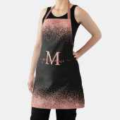 Tablier Monogramme Rose Parties scintillant or étincelles (Insitu)