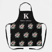 Tablier Monogramme rose Roses (Recto)