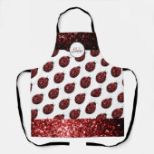 Tablier Monogramme rouge foncé coccinelle faux parties sci (Recto)