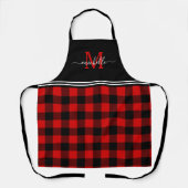 Tablier Monogramme Rouge noir Buffalo plaqué (Recto)