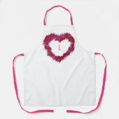 Tablier Monogramme Rouge rose rose rose pourpre Coeur sur  (Recto)