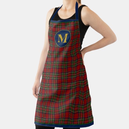 Tablier Monogramme Royal Stewart Tartan Scottish (Insitu)
