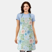 Monogramme rustique bleu rose vert floral