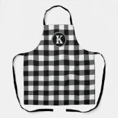 Tablier Monogramme Rustique noir blanc Buffalo plaqué (Recto)