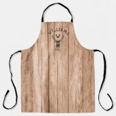 Tablier Monogramme Rustique Personnalisé Nom de famille Bo (Recto)