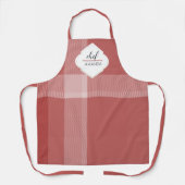 Tablier Monogramme Tartan Rouge Bourgogne (Recto)