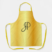 Tablier Monogramme tendance élégante Modèle d'or Faux (Recto)