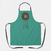 Tablier Monogramme Turquoise avec Dreamcatcher (Recto)