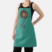Tablier Monogramme Turquoise avec Dreamcatcher (Insitu)