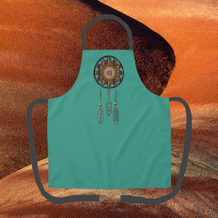 Tablier Monogramme Turquoise avec Dreamcatcher