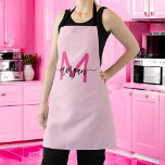 Tablier Monogramme typographique moderne minimaliste rose<br><div class="desc">Élevez votre style de cuisine avec notre minimal Hot Pink Moderne Monogramme Apron! Doté d'un design épuré et minimaliste en rose chaud gras, cet tablier est personnalisé avec votre monogramme dans une police typographique moderne. Parfait pour la cuisine, la cuisson ou la grillade, il combine mode et fonction avec des...</div>