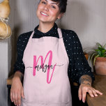 Tablier Monogramme typographique moderne minimaliste rose<br><div class="desc">Élevez votre style de cuisine avec notre minimal Hot Pink Moderne Monogramme Apron! Doté d'un design épuré et minimaliste en rose chaud gras, cet tablier est personnalisé avec votre monogramme dans une police typographique moderne. Parfait pour la cuisine, la cuisson ou la grillade, il combine mode et fonction avec des...</div>