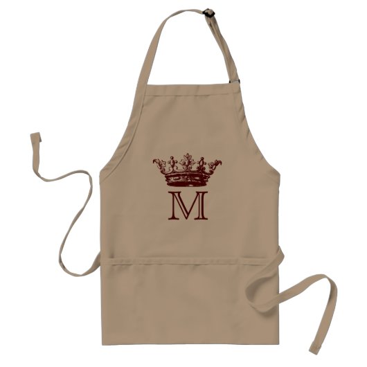 Tablier Monogramme vintage de couronne (Devant)