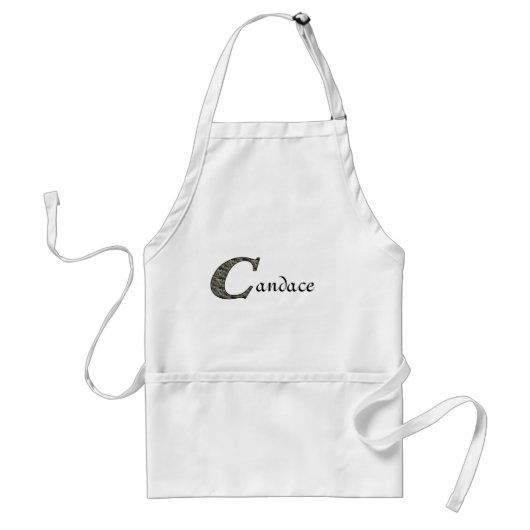 Tablier Monogramme Votre Nom C Hydrangée Blanche Apron Flo (Devant)