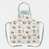 Tablier Monogramme Whimsical Floral Strawberry Country (Recto)