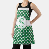 Tablier Monogrammed St. Paddy's Day Clover Motif Lucky (Insitu)