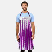 Tablier Monogrammes personnalisés blancs des Motifs de la  (Porté)