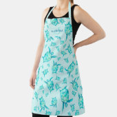 Tablier Monographie moderne des tortues marines bleu turqu (Insitu)