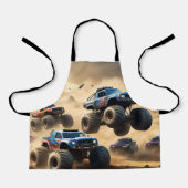 Tablier Monster Trucks Courant Dans Le Désert, (Recto)