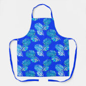 Tablier Monstera Brise Bleu Cobalt (Recto)