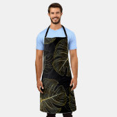 Tablier Monstère dorée feuille, romantique sans couture fl (Porté)