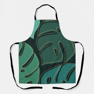Tablier Monstère géante verte design feuille