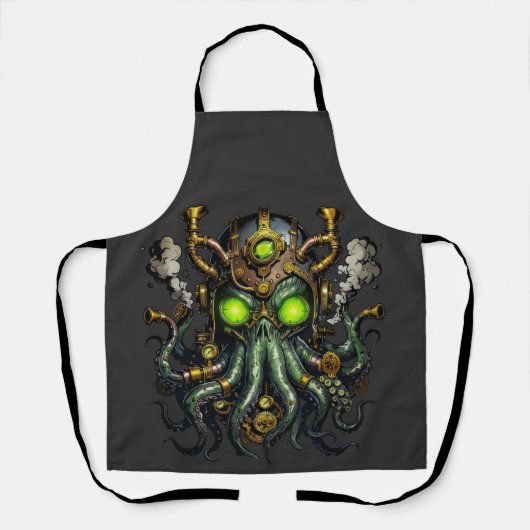 Tablier monstre Steampunk Cthulhu (Recto)