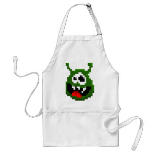 Tablier Monstre Vert - Pixel Art