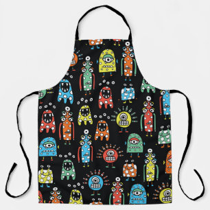 Tablier Monstres Aliens : Mignonne Vintage sans couture