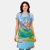 Tablier Montagnes avec ruisseau (Porté)