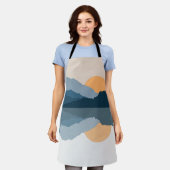 Tablier Montagnes bleues reflétées dans le lac (Porté)