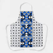 Tablier Montagnes sacrées en bleu (Recto)