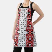 Tablier Montagnes sacrées en rouge (Insitu)