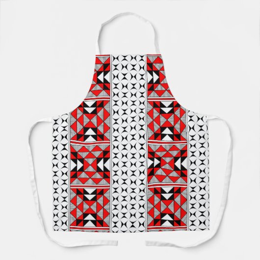 Tablier Montagnes sacrées en rouge (Recto)