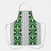 Tablier Montagnes sacrées en vert (Recto)