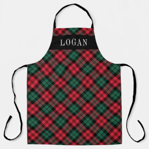 Tablier Montre Rouge Verte Plaid Monogramme Hommes