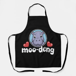 Tablier Moo Deng Bouncy Pig en image thaï bébé hippopotame