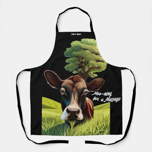 Tablier Moo-ning pour un massage (Recto)