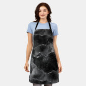 Tablier Moody Agate | Onyx Black Silver Vampy Goth Parties (Porté)