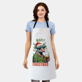 Tablier Mooey Noël Highland Cow Light Santa Hat T-Shi (Porté)