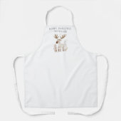 Tablier Moose d'aquarelle minimaliste (Recto)