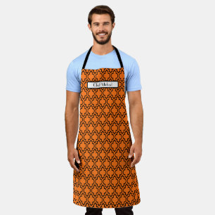 Tablier Moroccan Quatrefoil #7 Couleurs DIY Orange Noir SV
